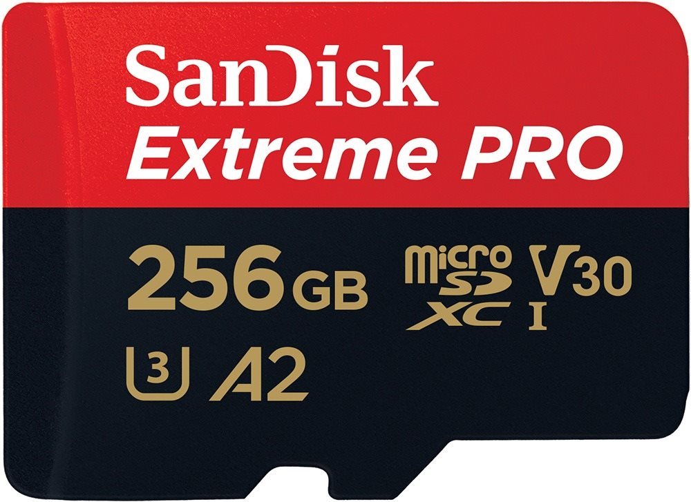 SanDisk microSDXC 256 GB Extreme PRO + Rescue PRO Deluxe + SD adapter