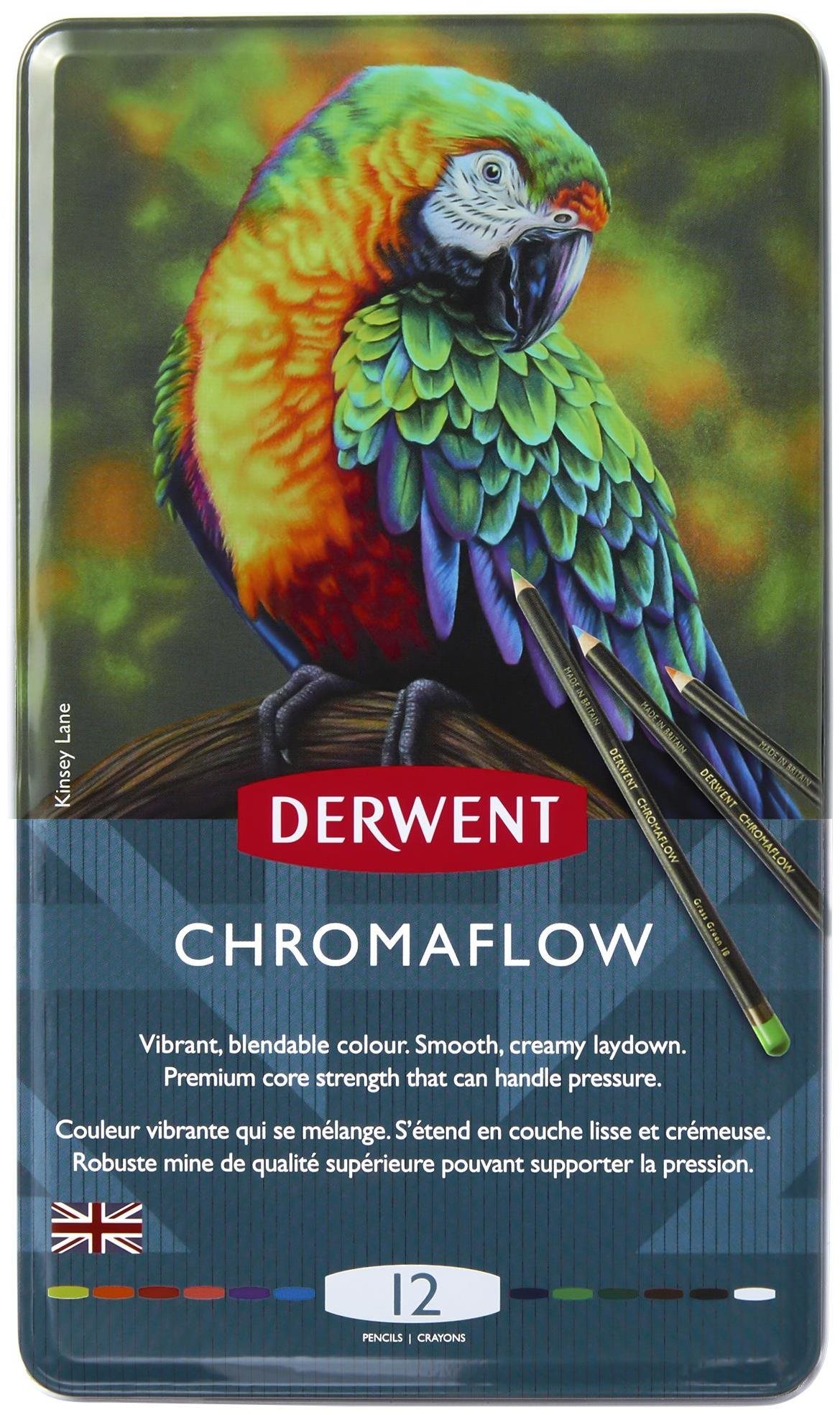 DERWENT Proffesional Chromaflow óndobozban, 12 színben