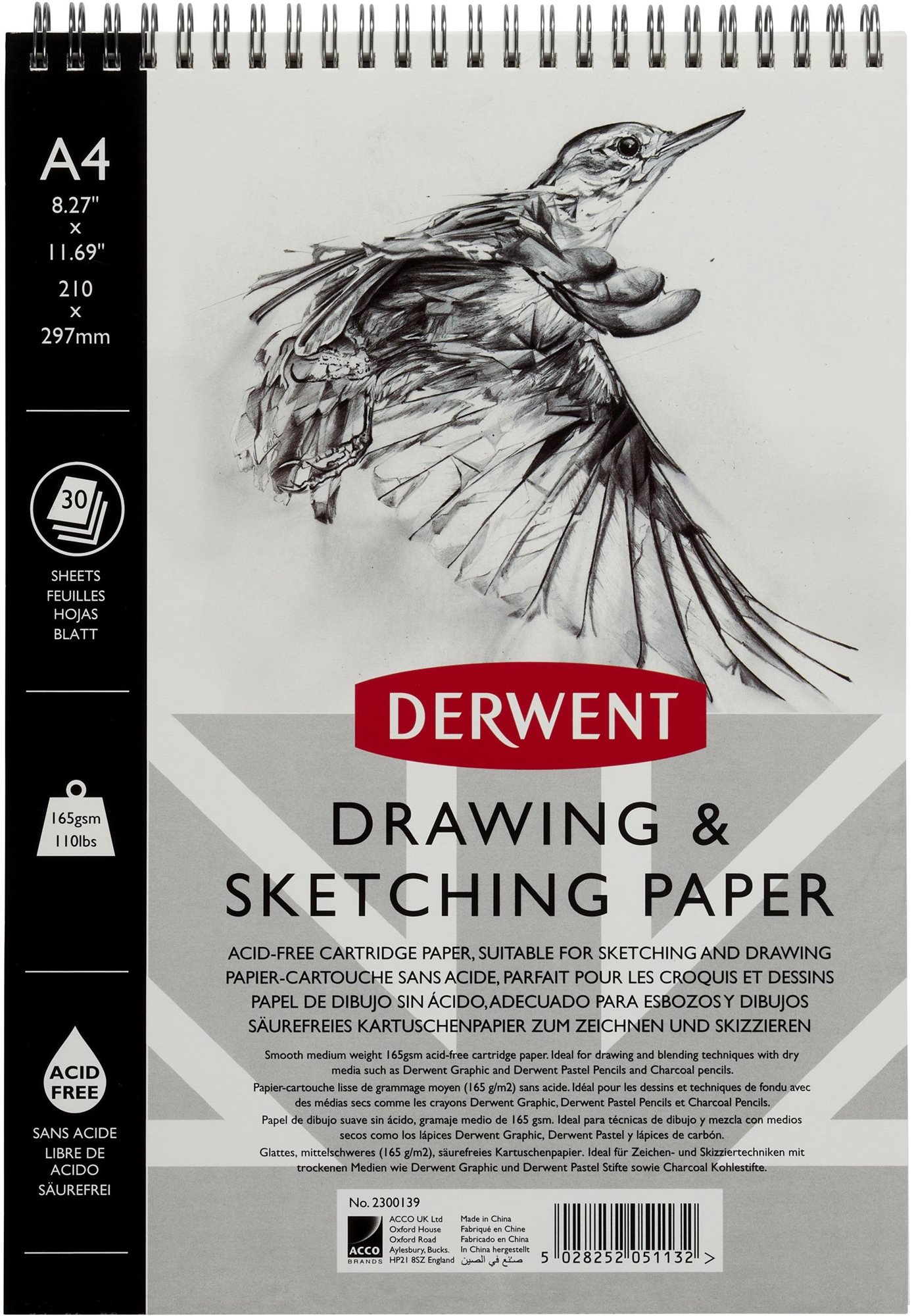 DERWENT Drawing & Sketching Paper A4 / 30 lap / 165g/m2