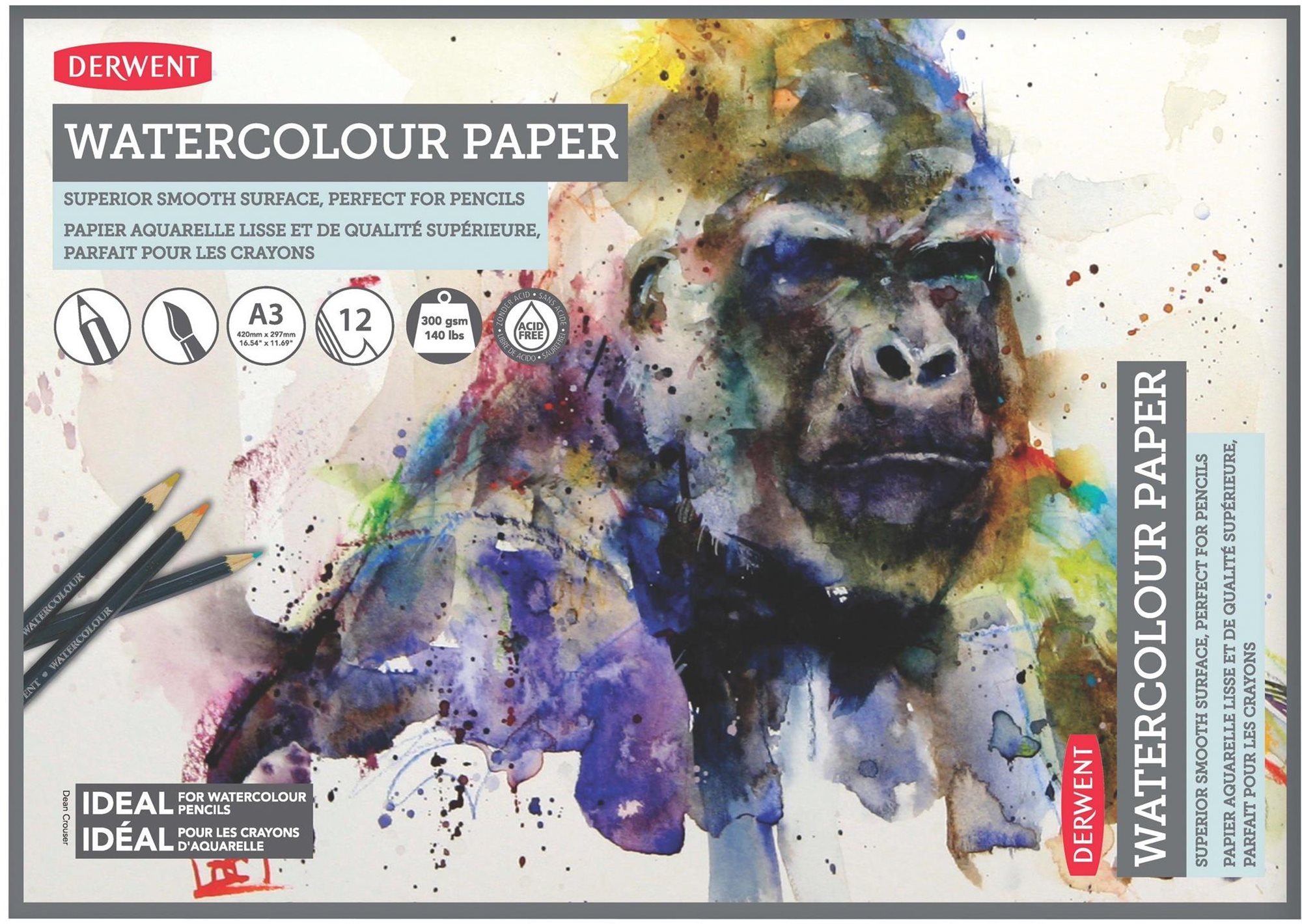 DERWENT Watercolour Paper A3 / 12 lap / 300g/m2