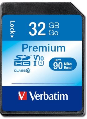 VERBATIM Premium SDHC 32GB UHS-I V10 U1