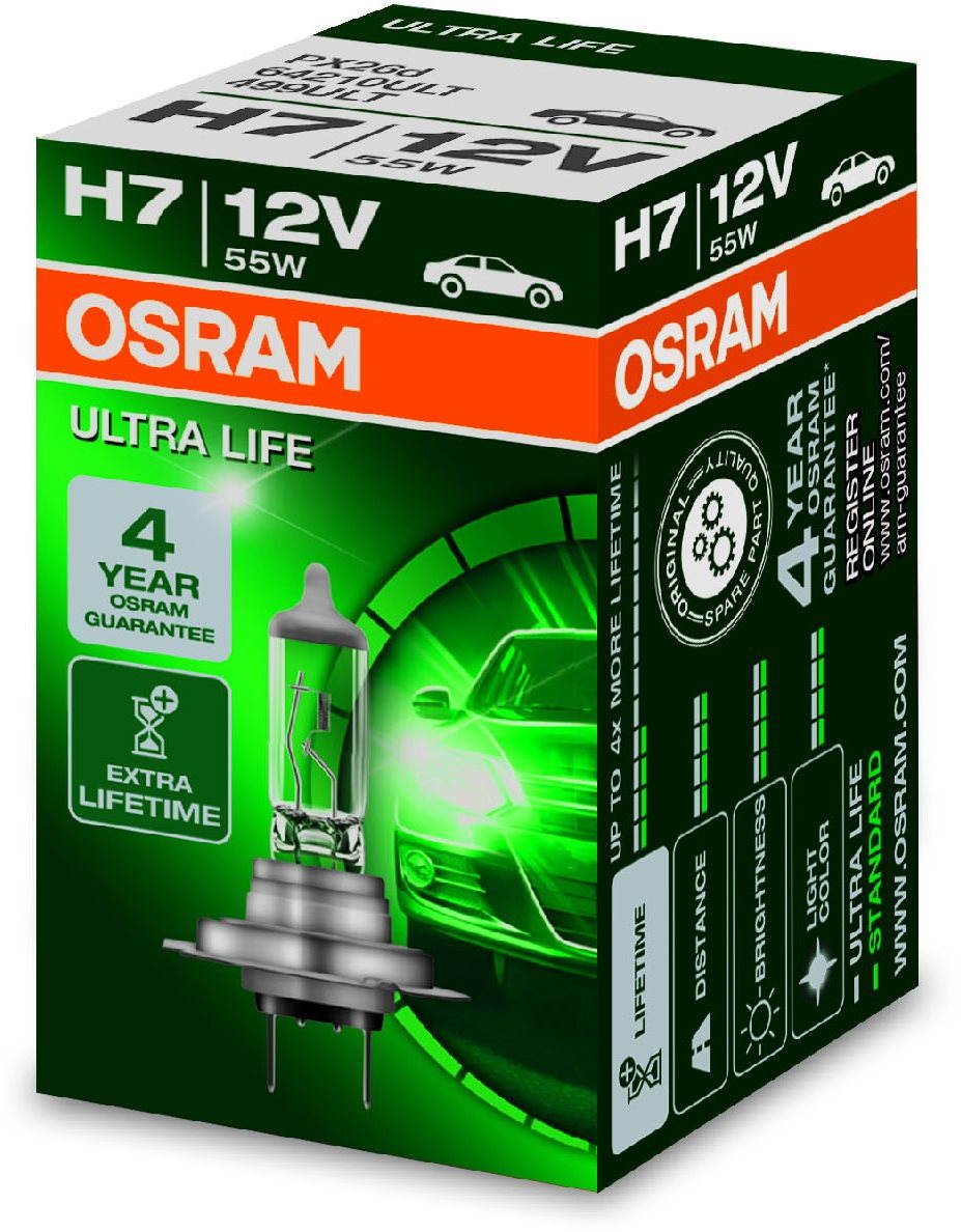 OSRAM Ultra Life H7 55W PX26d autó izzó