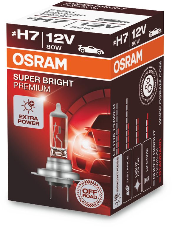 OSRAM Super Bright Premium, 12V, 80W, PX26d