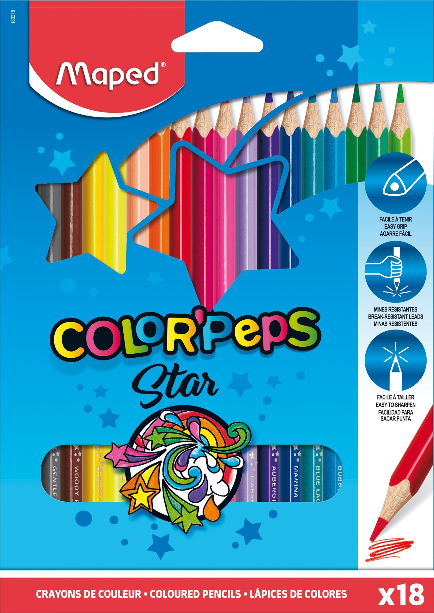 Maped Color Peps 18 szín, háromszög alak