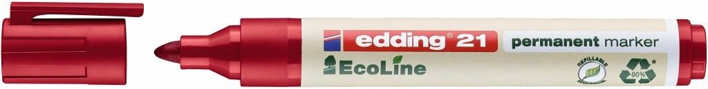 EDDING EcoLine 21 tartós filctoll, piros