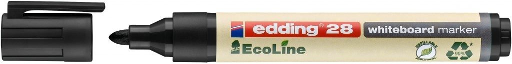 EDDING EcoLine 28 fehér táblákhoz és flipchartokhoz, fekete színű