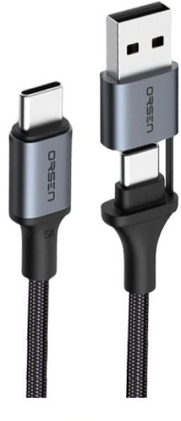 Eloop Orsen S8 Type-C to USB-C + USB-A Cable 100W 1.5m Black
