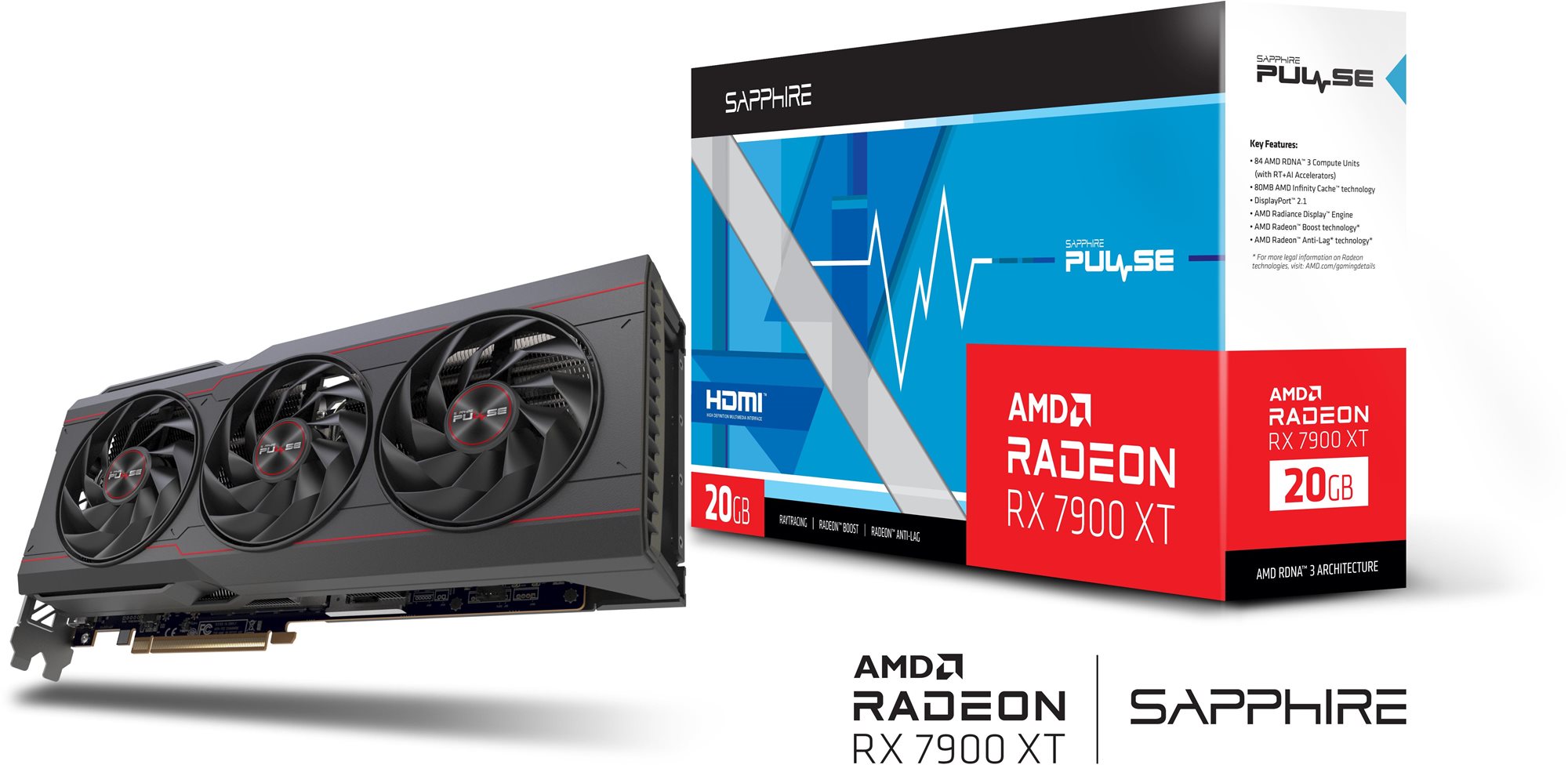 Videókártya SAPPHIRE PULSE AMD Radeon RX 7900 XT 20G