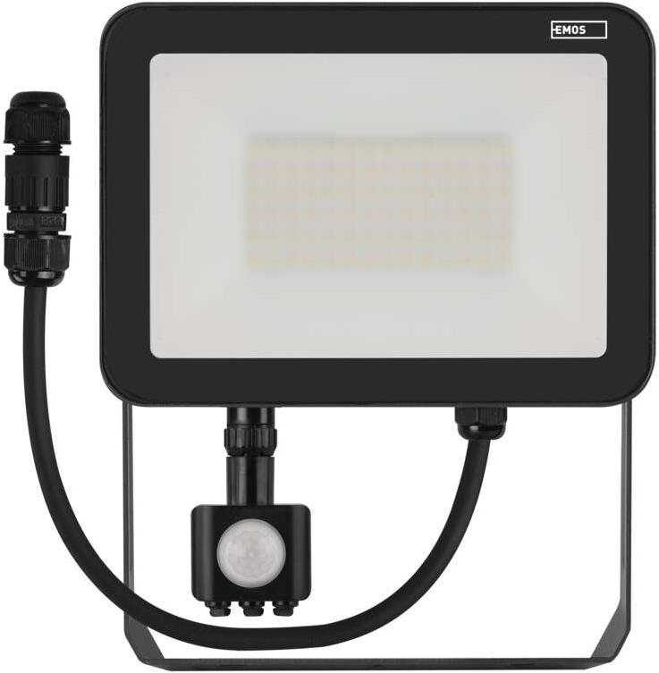 EMOS LED reflektor PROFI mozgásérzékelővel, 50 W-os semleges, fehér szín