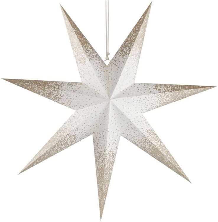 EMOS LED papírcsillag arany csillogással a széleken, fehér, 60 cm, beltéri kivitelben
