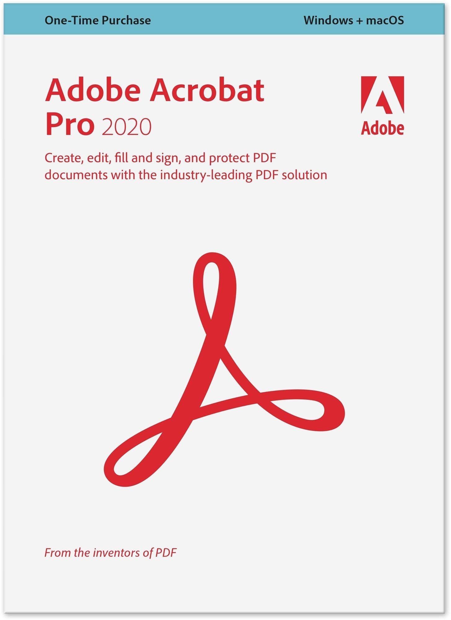 Adobe Acrobat Pro 2020, Win/Mac, EN (elektronikus licenc)