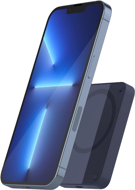 Epico 4200mAh MagSafe kompatibilis vezeték nélküli power bank - kék
