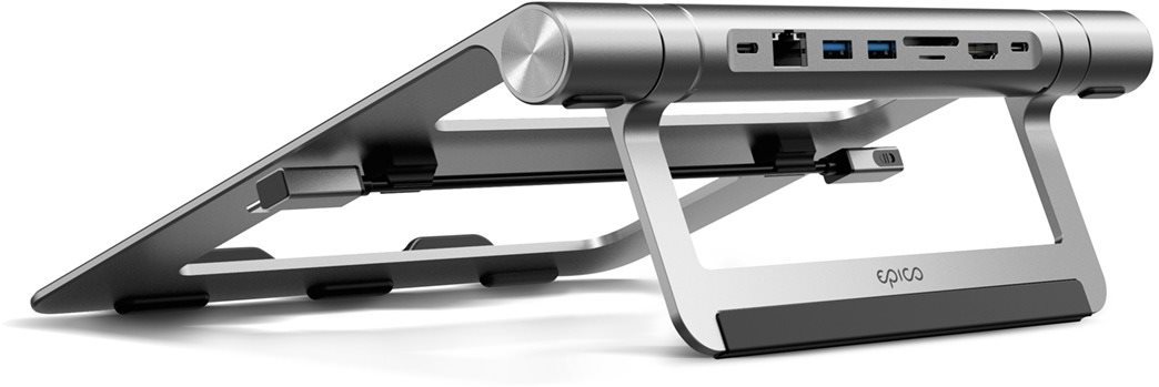 Epico 8 az 1-ben USB-C hub laptop-állvánnyal