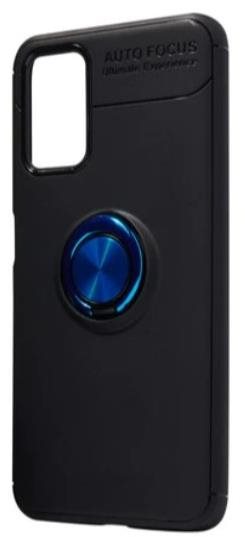 Spello by Epico szilikon tok gyűrűvel Samsung Galaxy A22 5G készülékhez - fekete/kék gyűrűvel