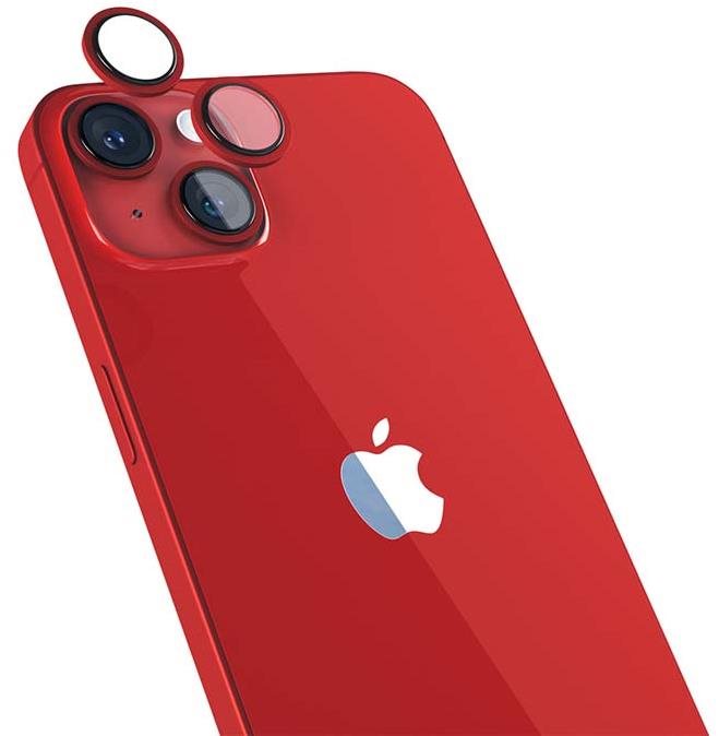 Epico iPhone 14 / 14 Plus kamera védő fólia - piros, alumínium