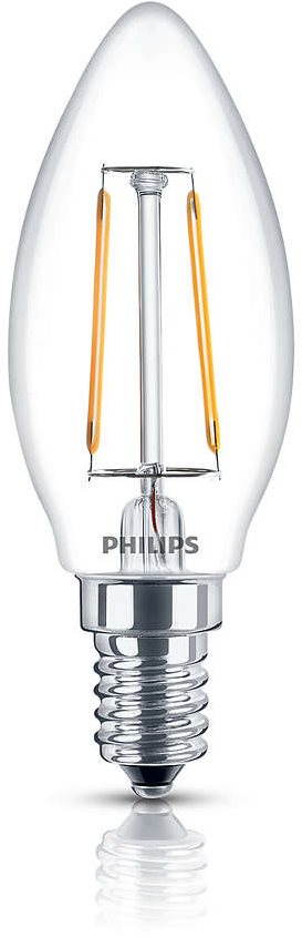 Philips LED Classic 2,3-25W, E14, 2700K, átlátszó
