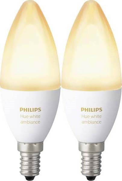 Philips Hue White Ambiance, 6 W, E14, 2 db-os készlet