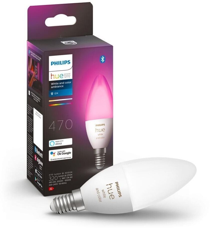 Philips Hue White and Color Ambiance, 6 W, E14