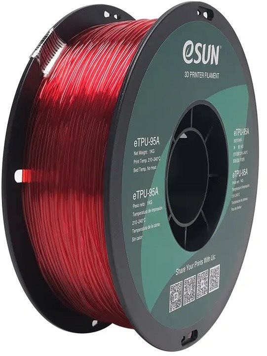 eSUN eTPU-95A transparent red 1kg