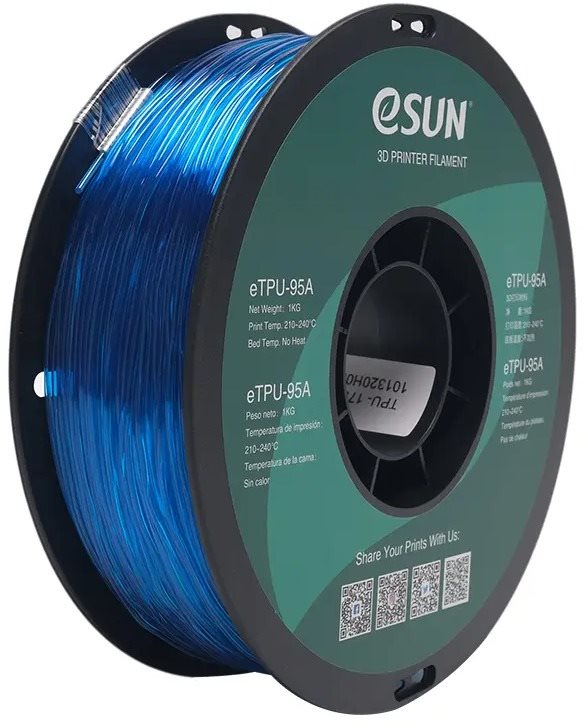 eSUN eTPU-95A transparent blue 1kg