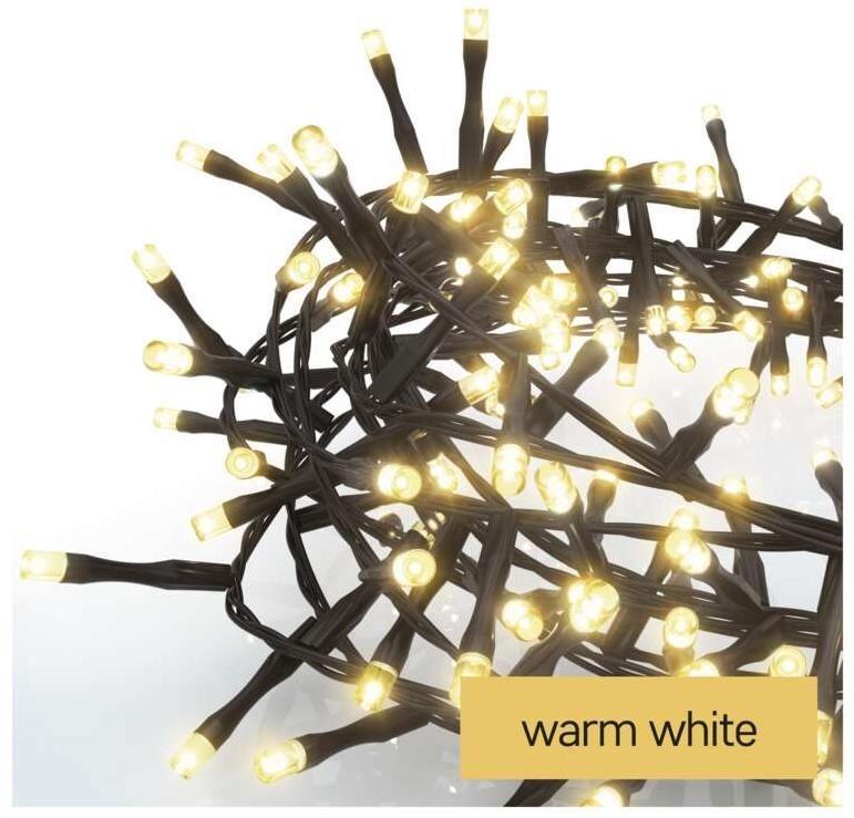 EMOS LED karácsonyi fényfüzér - süni, 12 m, beltéri és kültéri, meleg fehér, időzítővel