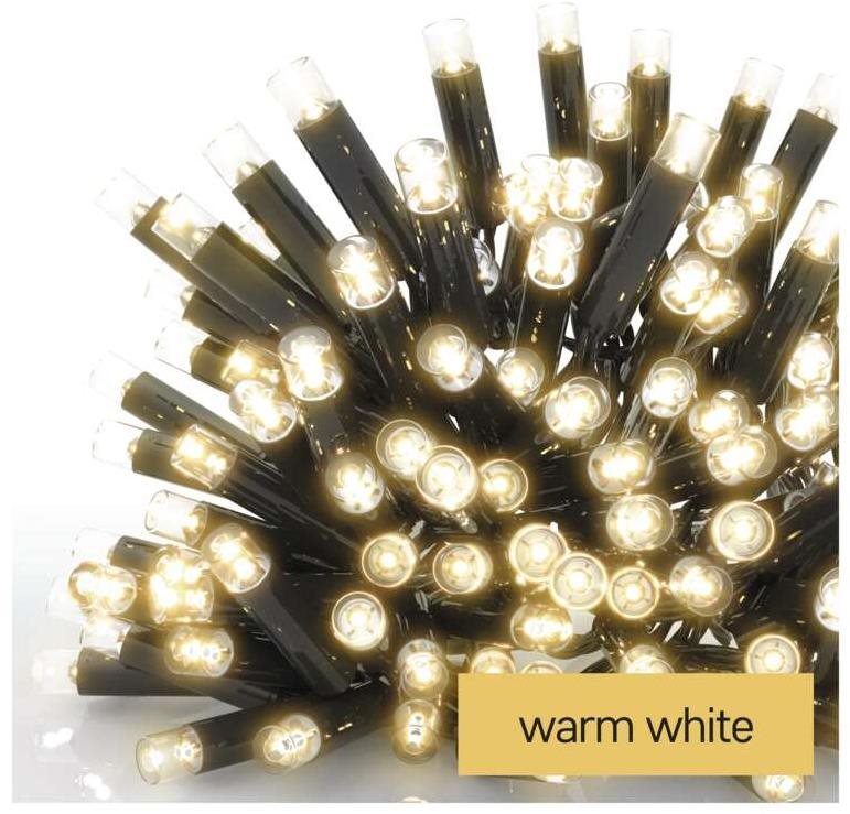 EMOS Profi LED összekötő lánc fekete, 5 m, kül- és beltéri, meleg fehér