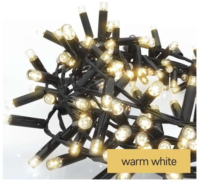 EMOS Profi LED csatlakozó lánc fekete - süni, 3 m, kül- és beltéri, meleg fehér, időzíthető