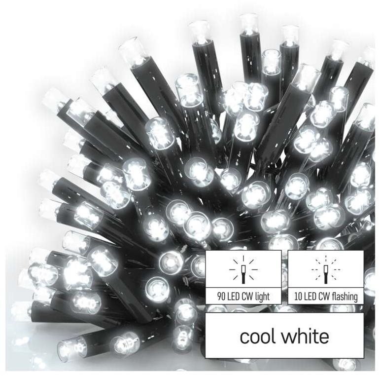 EMOS Profi LED összekötő lánc villogó, 10 m, kül- és beltéri, hideg fehér