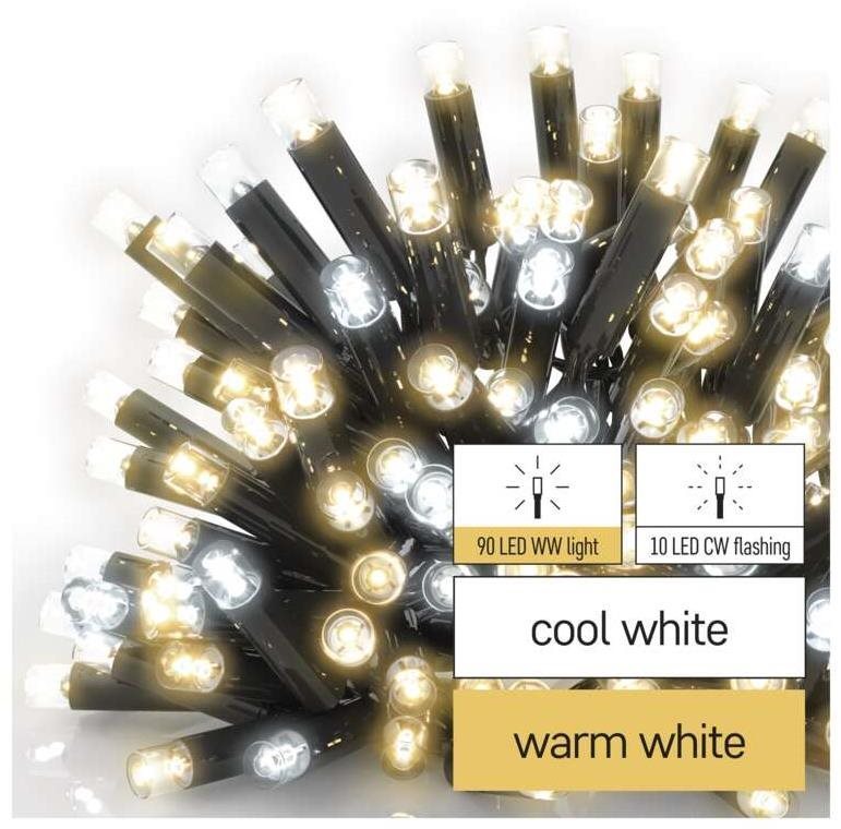 EMOS Profi LED összekötő lánc villogó, 10 m, kültéri, meleg/hideg fehér