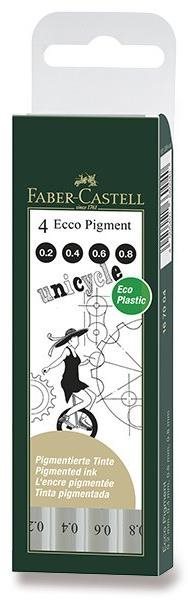 Faber-Castell Ecco Pigment 0,1, 0,3, 0,5, 0,7 mm - 4 darabos készlet