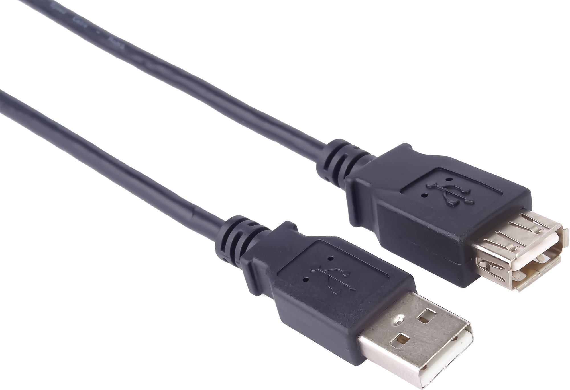 PremiumCord USB 2.0 0,5m, fekete, hosszabbító