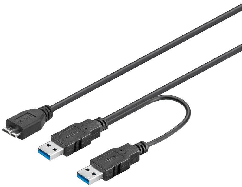 PremiumCord USB 3.0 - 0,2m, Y kábel