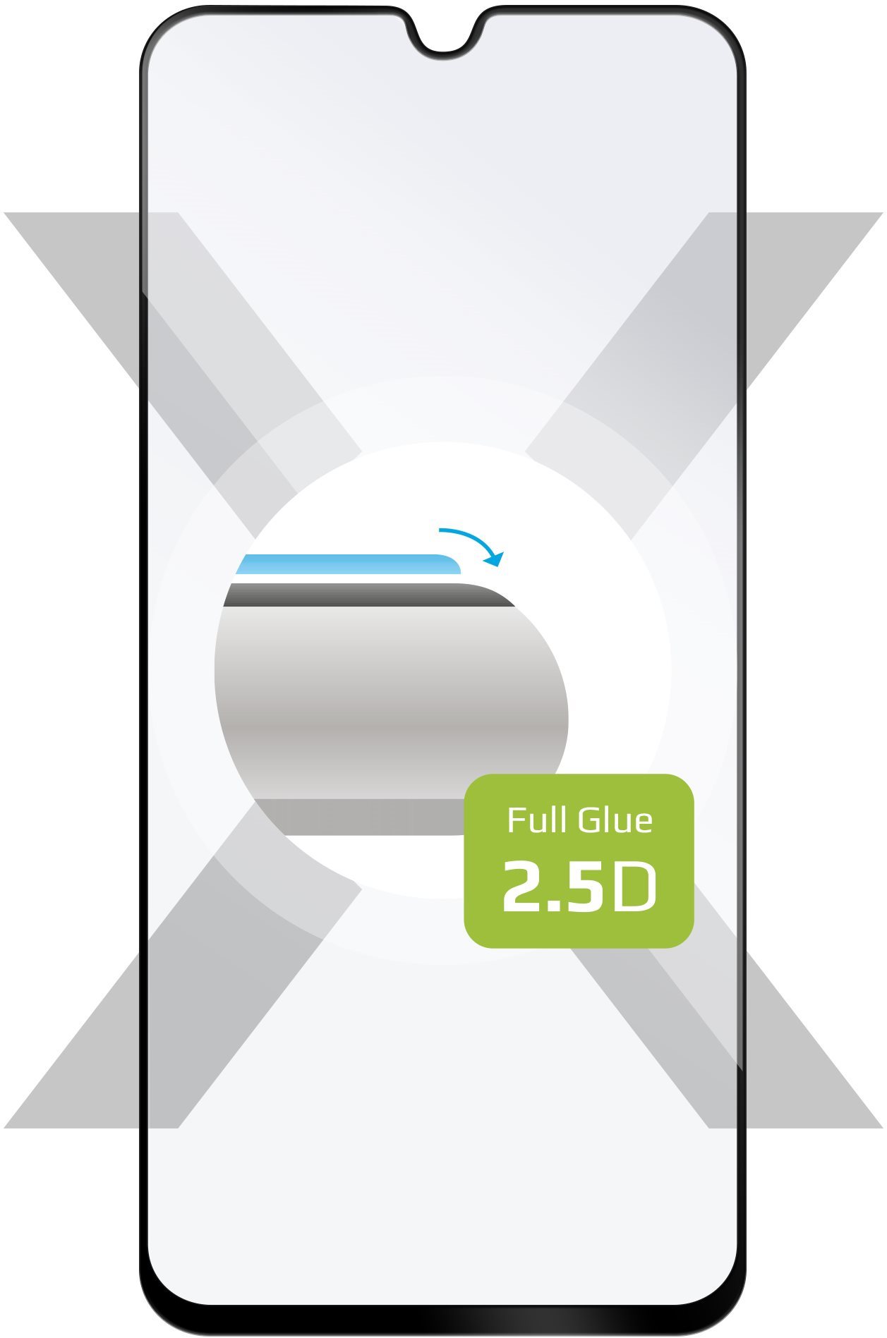 FIXED FullGlue-Cover Samsung Galaxy A40 üvegfólia - fekete