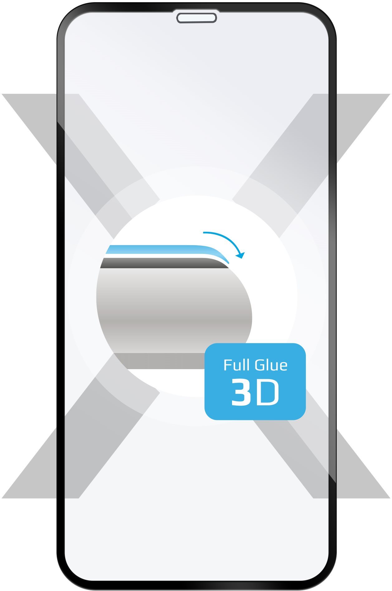 FIXED Full-Cover Apple iPhone XR/11 3D üvegfólia - fekete