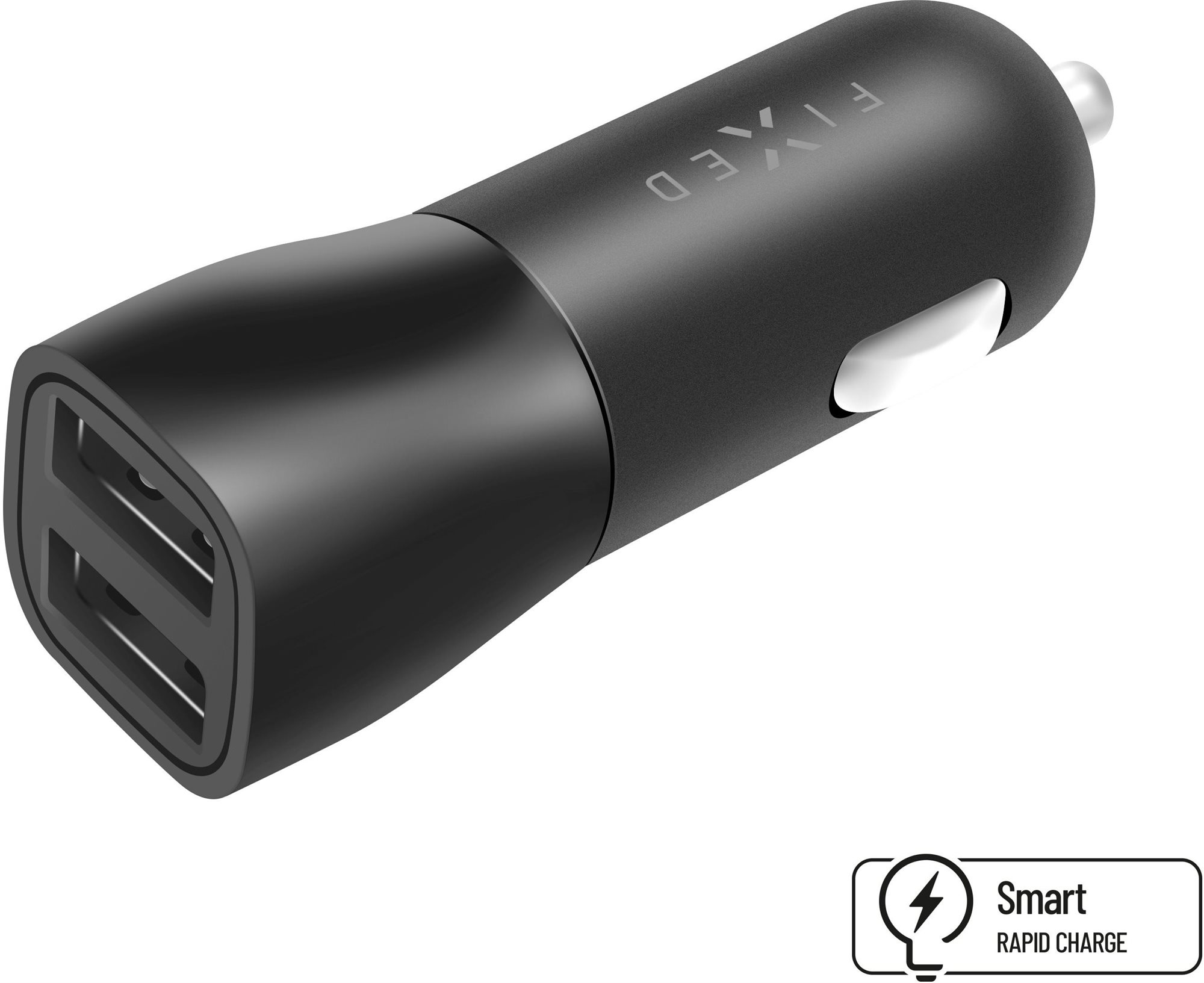 FIXED Smart Rapid Charge 15 W 2 x USB kimenettel fekete