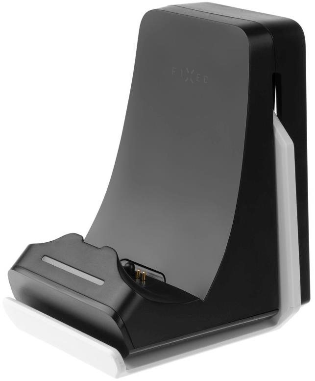 FIXED DockDualSense PlayStation 5 töltőállomás + fejhallgató akasztó, fekete-fehér