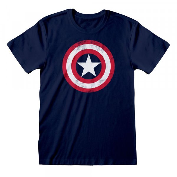 Captain America - Shield Distressed - póló XXL méret