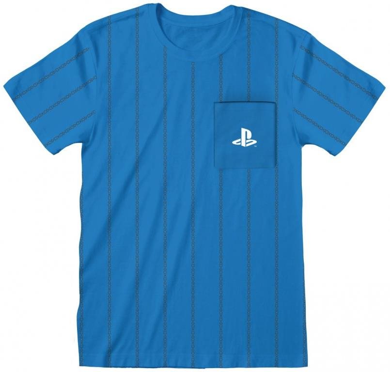 PlayStation - Striped Pocket Logo - póló