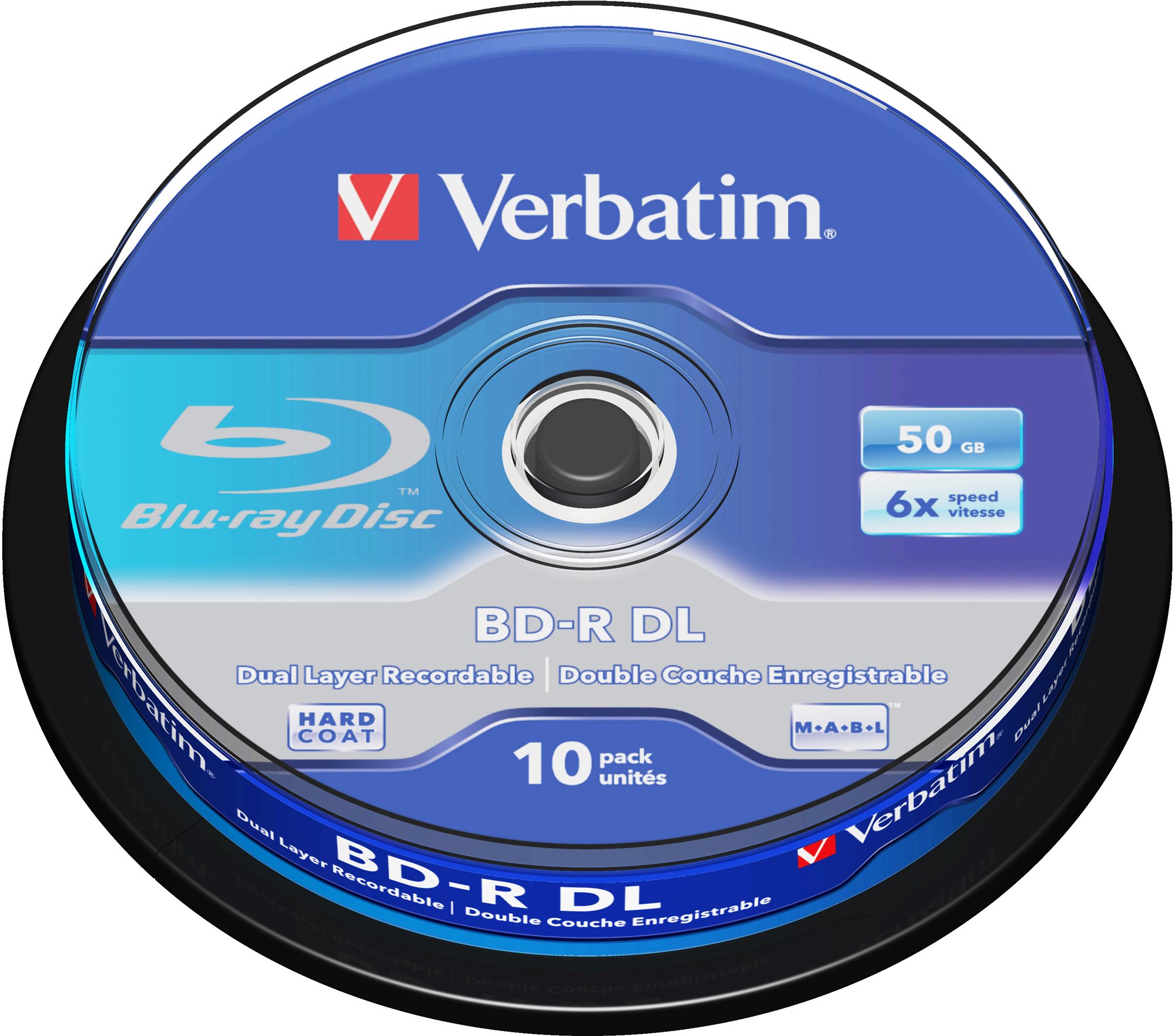 Verbatim BD-R 50GB Dual Layer 6x - 10db-os cakebox