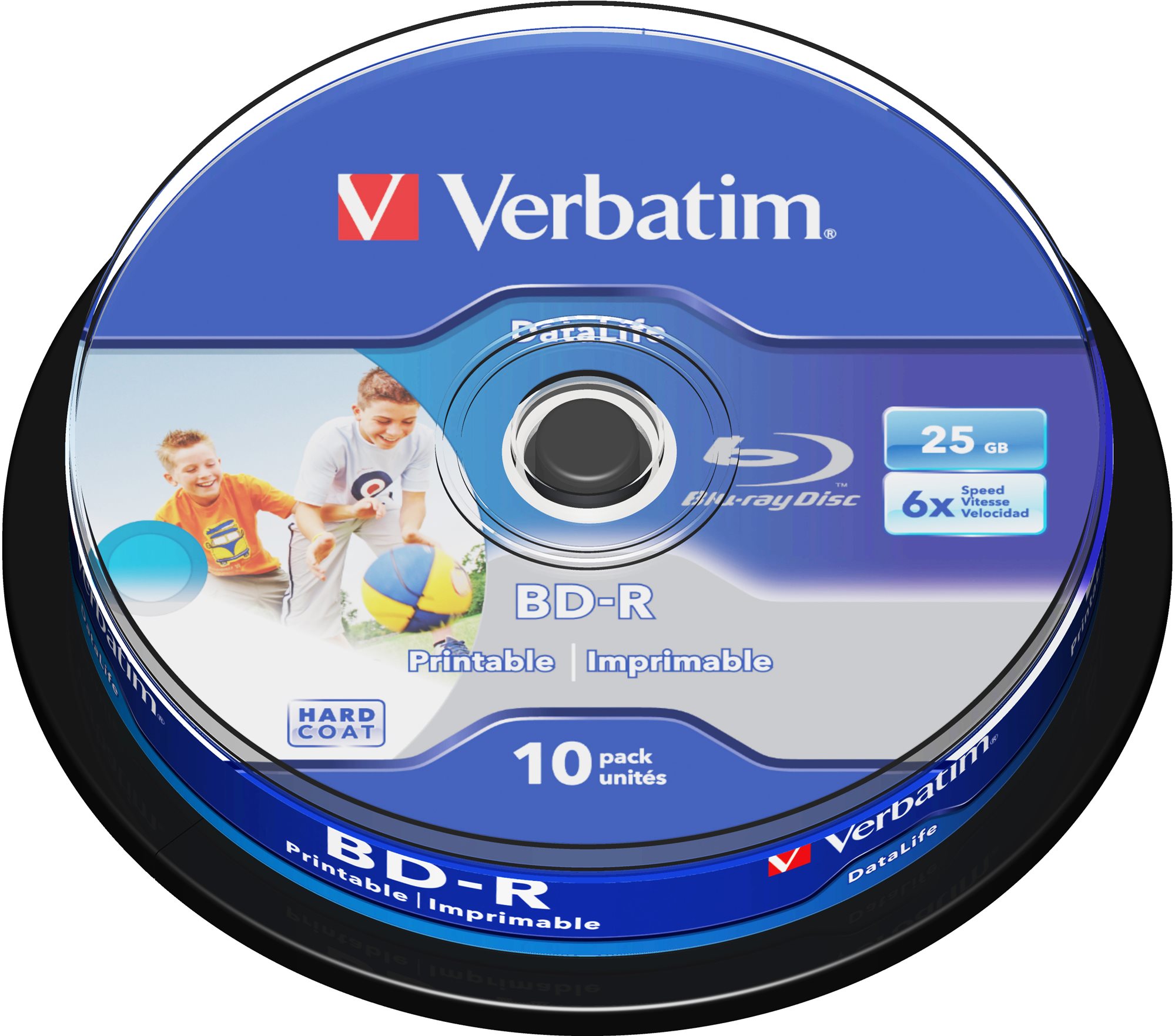 Verbatim BD-R SL 25GB Printable, 10db cakebox