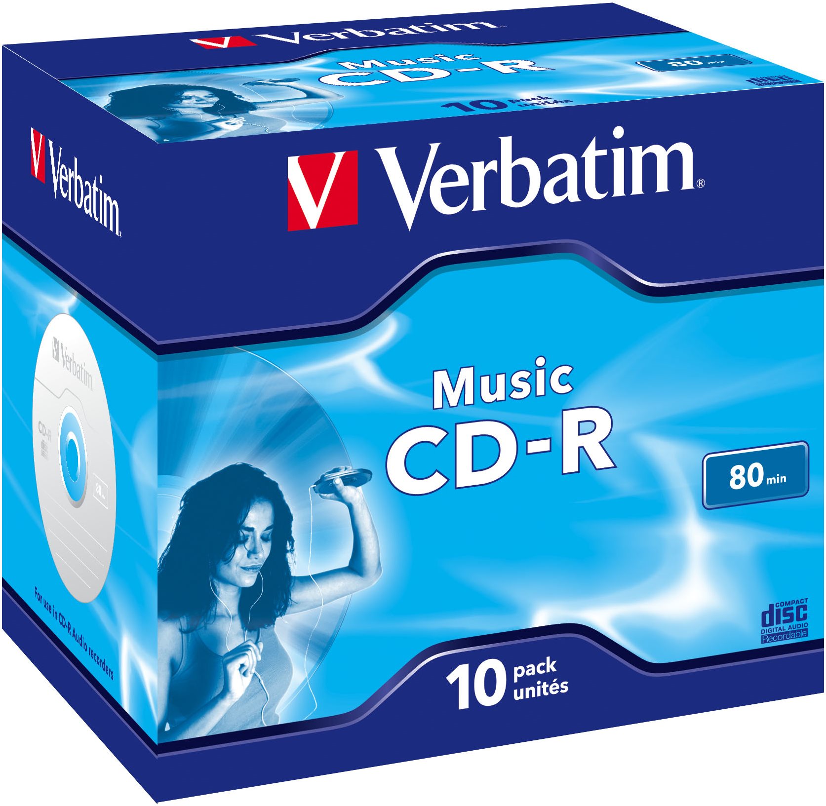 VERBATIM CD-R 80 MUSIC box 10 db/csomag