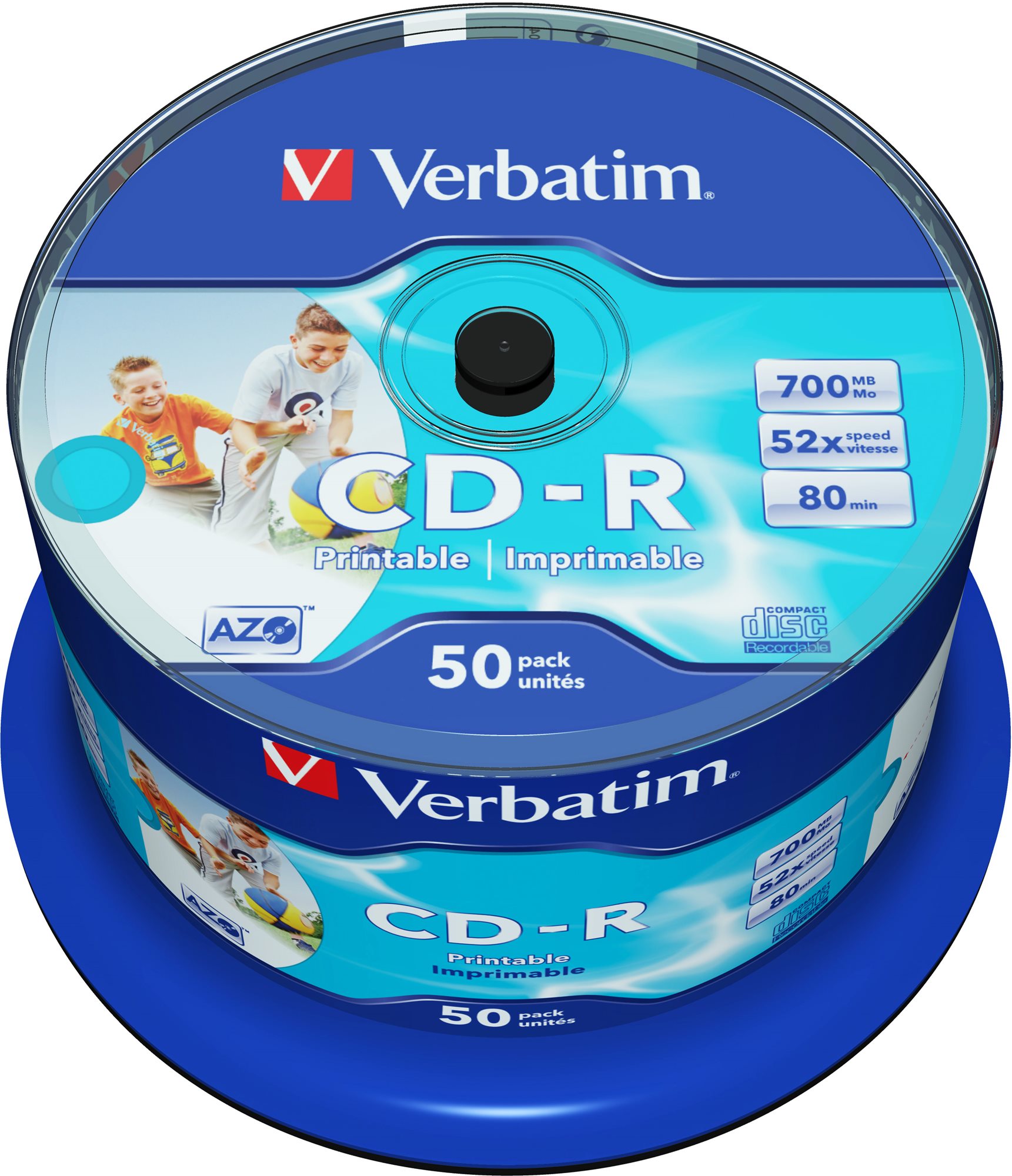 VERBATIM CD-R 80 52x PRINT. NO ID spindl 50 db/csomag