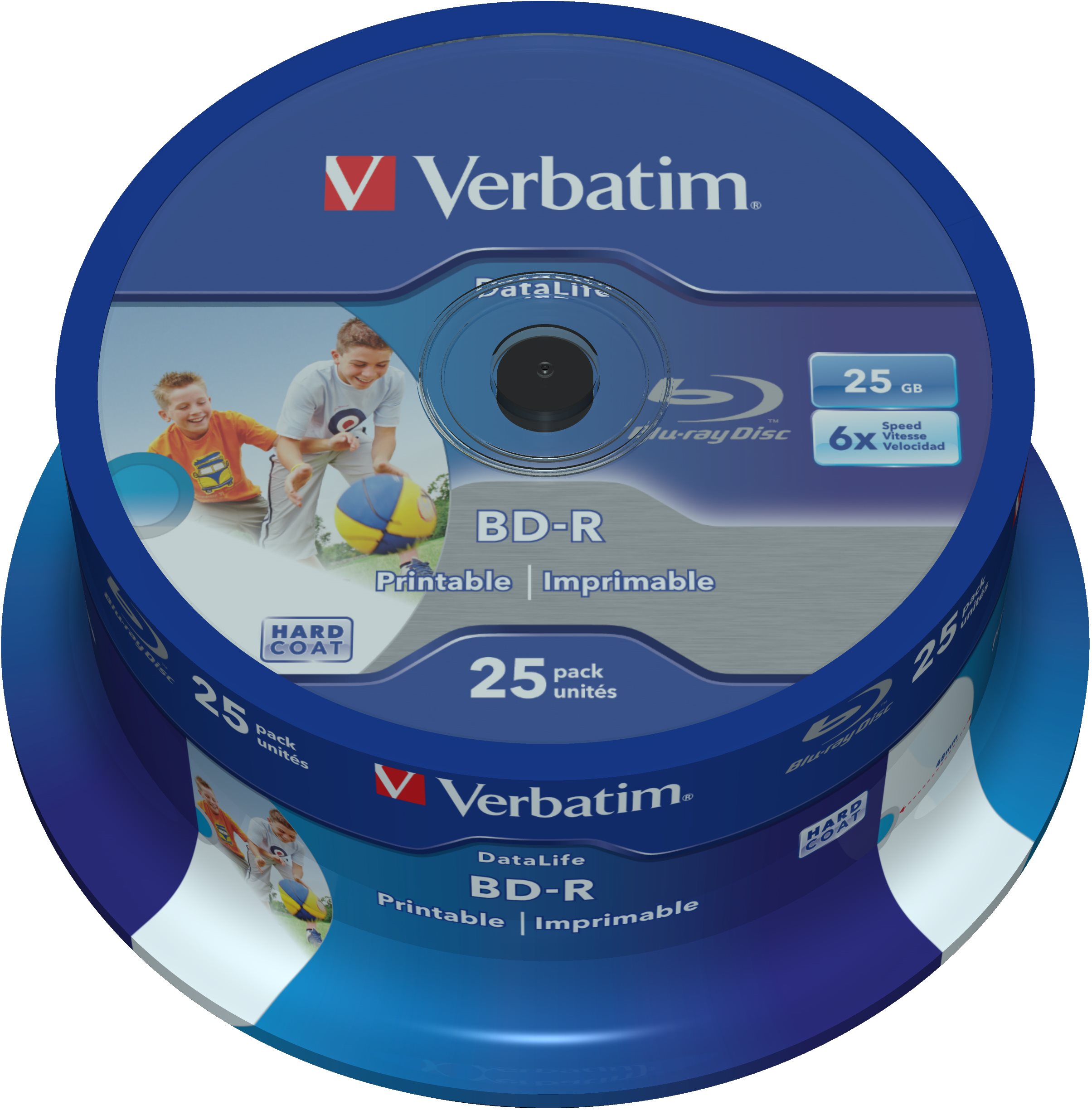 VERBATIM BD-R SL DataLife 25GB, 6x, printable, spindle 25 db