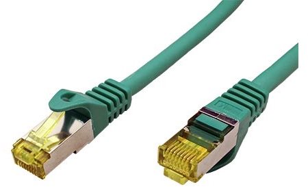 OEM S/FTP patch cord Cat 7, RJ45 csatlakozó, LSOH, 2 m, zöld