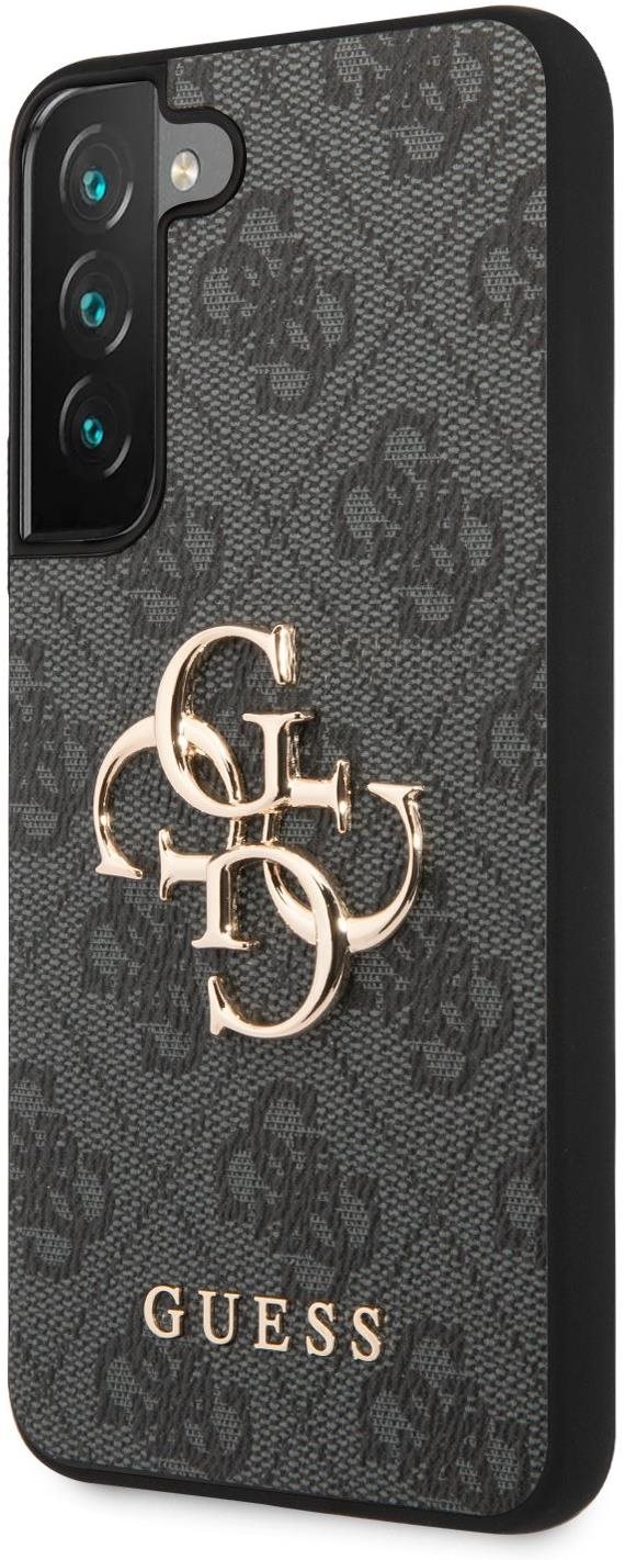 Guess PU 4G Metal Logo hátlapi tok Samsung Galaxy S23 készülékhez, Grey