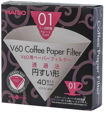 Kávéfilter Hario papírfilter V60-01, 40db