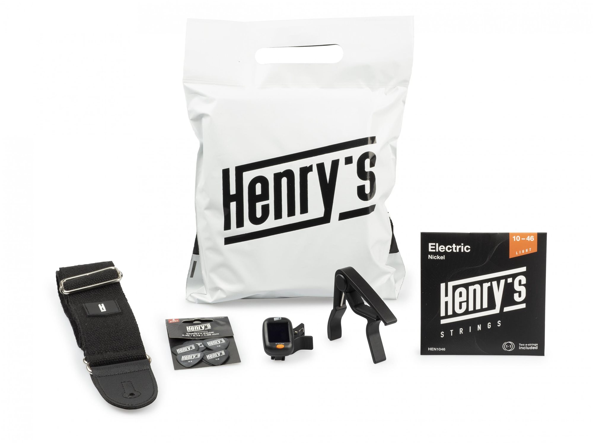 Henry`s Electric pack - húrok, capodastr, hangoló, pengető, szíj, heveder