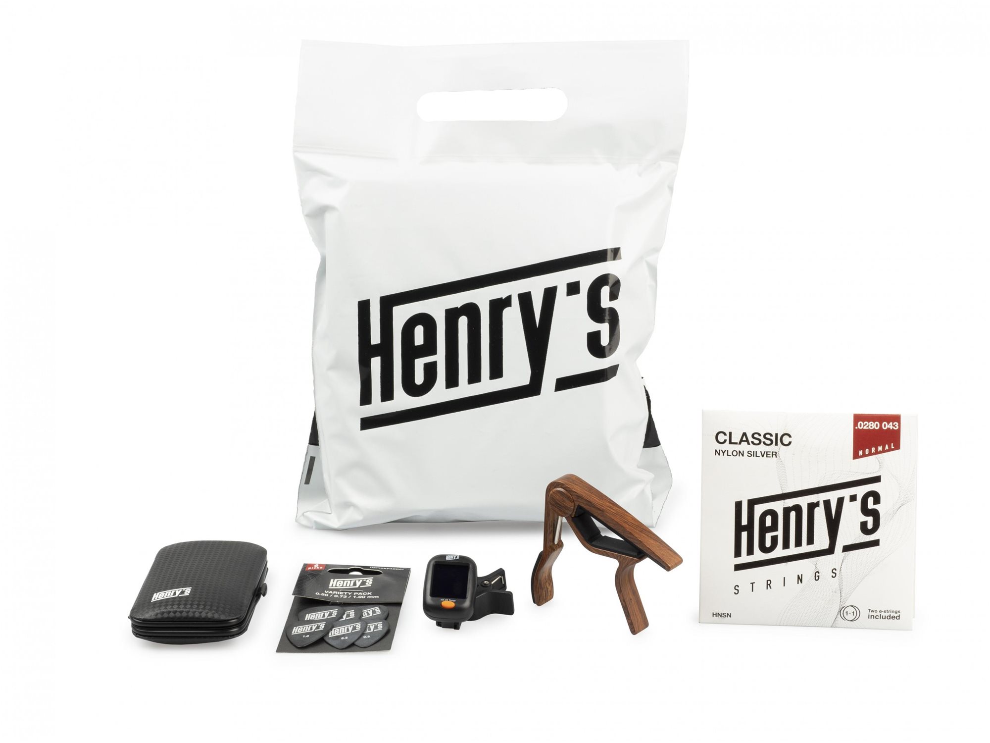 Henry`s Classic pack - húrok, Capodaster, hangoló, pengetők, manikűr