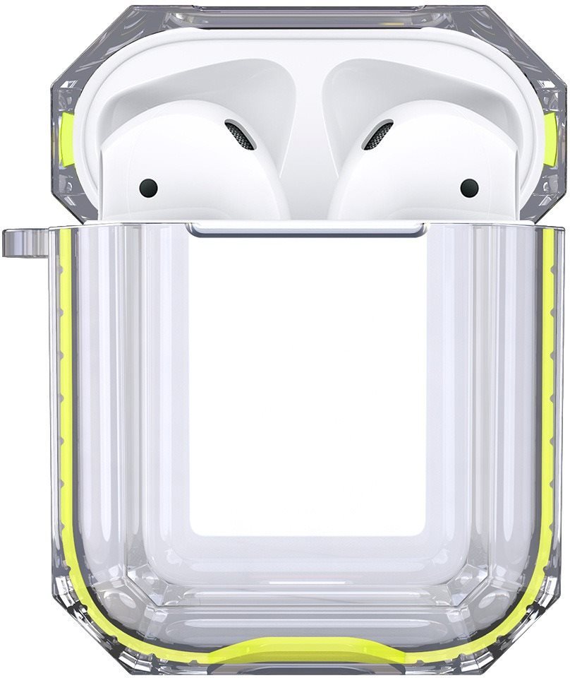Hishell Two Colour Clear Case for Airpods 1&2 yellow