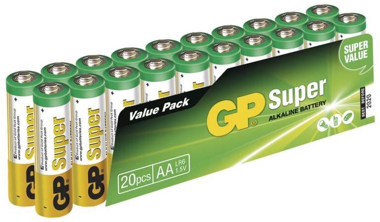 GP Super Alkaline LR6 (AA) 20 db buborékfóliában
